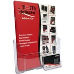 DEFLECTO BROCHURE HOLDER WITH BUSINESS CARD HOLDER A4 CLEAR