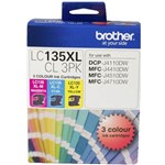 BROTHER LC135XLCL3PK INK CARTRIDGE HIGH YIELD VALUE PACK CYANMAGENTAYELLOW