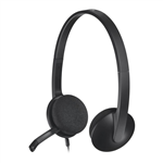 LOGITECH H340 PLUGANDPLAY USB HEADSET WITH NOISE CANCELLING MICROPHONE COMFORT DESIGN FOR WINDOWS MAC CHROME 2YR WTY HEADPHONES