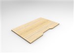 RAPIDLINE SCREEN SCALLOPED DESK TOP 1200 X 750 NATURAL OAK