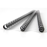 GBC PLASTIC BINDING COMB ROUND 21 LOOP 6MM A4 BLACK PACK 100