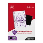 GBC IBICO BINDING COVER LEATHERGRAIN 300GSM A4 BLACK PACK 100