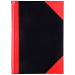 BLACK AND RED NOTEBOOK CASEBOUND RULED 200 PAGE A5 GLOSS COVER