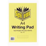 SPIRAX 411 WRITING PAD 8MM RULED A4 100 PAGE