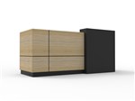 RAPIDLINE SEMPRE RECEPTION COUNTER NATURAL OAKBLACK