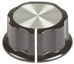 KNOB PLAST ALU INSERT 45MM