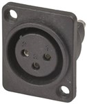 SKT PNL XLR3P PLAST BLK
