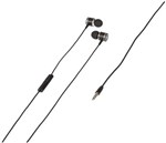 ALUMINIUM STEREO EARPHONES WITH MICROPHONE AND VOLUME CONTROL