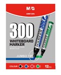 WHITEBOARD MARKER BULLET  ASSORTED COLOURS BOX 12