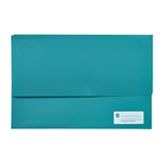 MARBIG POLYPICK FOOLSCAP DOCUMENT WALLET TEAL