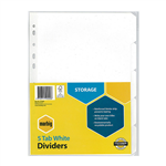DIVIDERS MARBIG A4 MANILLA 5 TAB REINFORCED STRIP WHITE
