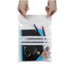 CUMBERLAND WRITEON PRESS SEAL BAG 50 MICRON 230 X 305MM CLEARWHITE PACK 99