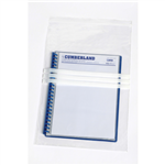 CUMBERLAND WRITEON PRESS SEAL BAG 50 MICRON 305 X 460MM CLEARWHITE PACK 99