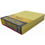WRITER BOND OFFICE PAD 8MM RULED 70GSM 50 SHEETS A4 YELLOW PK10  
