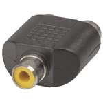 1 RCA SOCKET TO 2 RCA SOCKET ADAPTOR