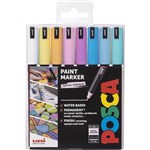 POSCA PC1MR PAINT MARKER BULLET ULTRA FINE 07MM ASSORTED PASTEL COLOURS PACK 8