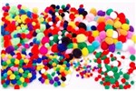 POMPOM 15MM BRIGHT COLOURS PK1000