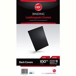 GBC IBICO BINDING COVER LEATHERGRAIN 300GSM A4 BLACK PACK 100