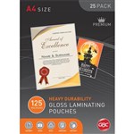 GBC LAMINATING POUCH 125 MICRON A4 CLEAR PACK 25