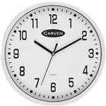 CARVEN WALL CLOCK 225MM WHITE FRAME