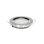 3W 1116VDC COOL WHITE LED DOWNLIGHT WITH PUSH BUTTON DIFFUSER STAINLESS STEEL