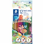STAEDTLER 187 NORIS COLOUR TRIANGULAR COLOURING PENCILS ASSORTED BOX 12