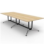 RAPIDLINE TYPHOON BOARDROOM TABLE 3200 X 1200 X 750MM NATURAL OAK