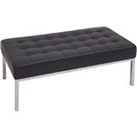 RAPIDLINE VENUS OTTOMAN STAINLESS STEEL FRAME PU BLACK