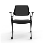 AIR MESH BACK TRAINING CHAIR  BLACK FOLDABLE