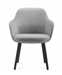 ASPEN 4 LEG TUB CHAIR  LIGHT GREY FABRIC  STYLISH COMFORT
