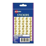 AVERY 932350 MERIT STAR STICKERS 14MM GOLD PACK 89