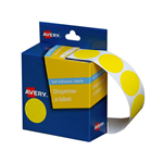 AVERY 937247 ROUND LABELS 24MM YELLOW BOX 499