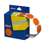 AVERY 937248 ROUND LABELS 24MM ORANGE BOX 499