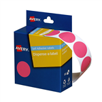 AVERY 937249 ROUND LABELS 24MM PINK BOX 499