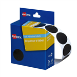 AVERY 937250 ROUND LABELS 24MM BLACK BOX 499