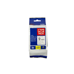 BROTHER TZE221V2 LAMINATED LABELLING TAPE 9MM BLACK ON WHITE PACK 1