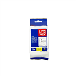 BROTHER TZE231V2 LAMINATED LABELLING TAPE 12MM BLACK ON WHITE PACK 1