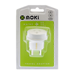MOKI AUNZ TRAVEL ADAPTOR FOR UK WHITE
