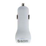 MOKI DUAL USB CAR CHARGER WH