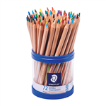 STAEDTLER 128 NATURAL JUMBO TRIANGULAR COLOURED PENCILS ASSORTED TUB 71