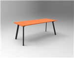 ETERNITY MEETING  BOARDROOM TABLE RECTANGLE 1800MM W X 750MM D CHERRY TOP  BLACK SATIN BASE