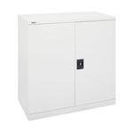 GOSTEEL STATIONERY CUPBOARD 2 SHELVES 1015 X 910 X 450MM WHITE CHINA