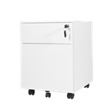 GO MOBILE PEDESTAL     2 DRAWER WHITE CHINA