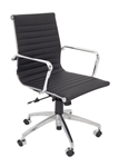 PU605M EXECUTIVE CHAIR BLACK PU WITH CHROME BASE  ARMS
