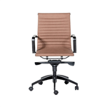 PU605M EXECUTIVE CHAIR TAN PU WITH BLACK POWDER COAT BASE