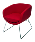 SPLASH CUBE LOUNGE CHAIR RED