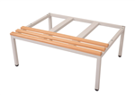 LIGHT OAK LOCKER SEAT  STANDS